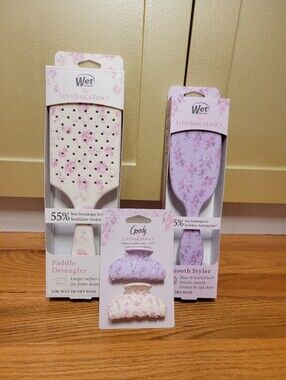 NWT Limited Edition LoveShackFancy x Wet Brush & Goody Hair Set - Floral 3pc HTF